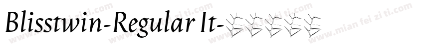 Blisstwin-Regular It字体转换